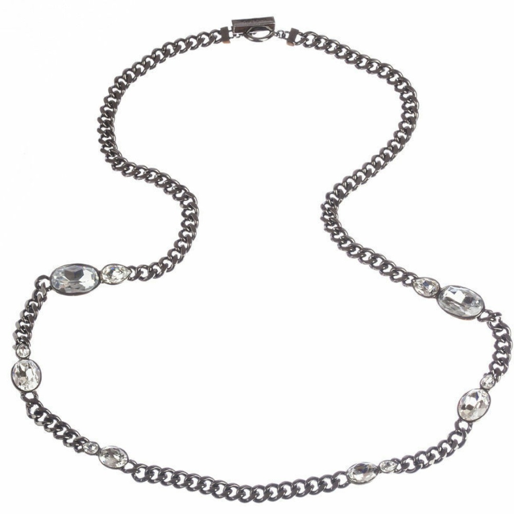 Givenchy Headlight Rhinestone Flapper Necklace - image 1